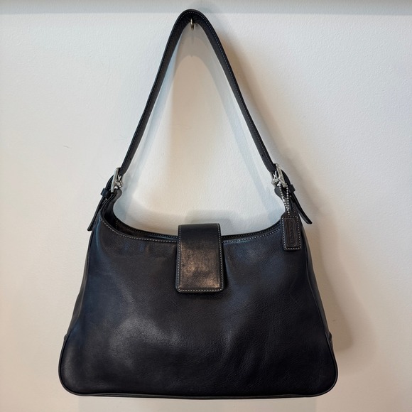 Coach Handbags - Vintage Coach Y2K Hamptons Hobo Shoulder Bag Black/Brown Leather 7788 EUC